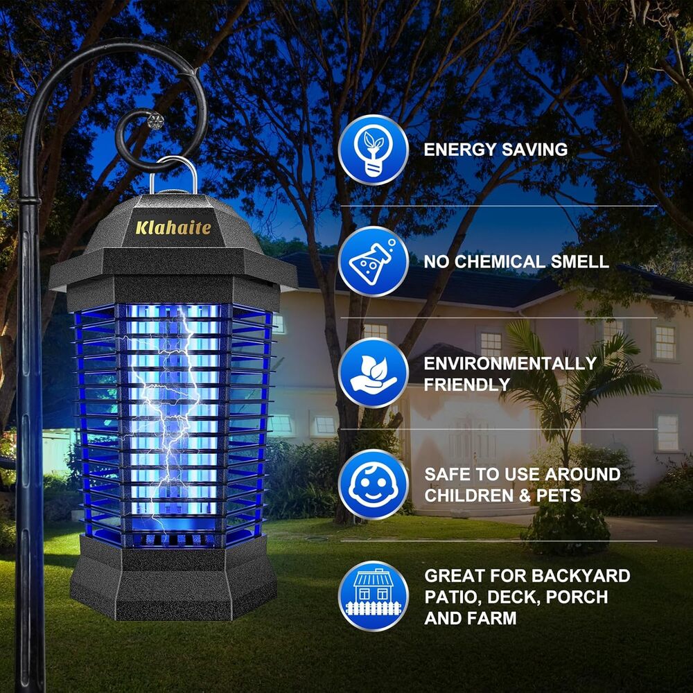 JNARIY Bug Zapper Outdoor, Electric Mosquito Zapper - Picture 4 of 5